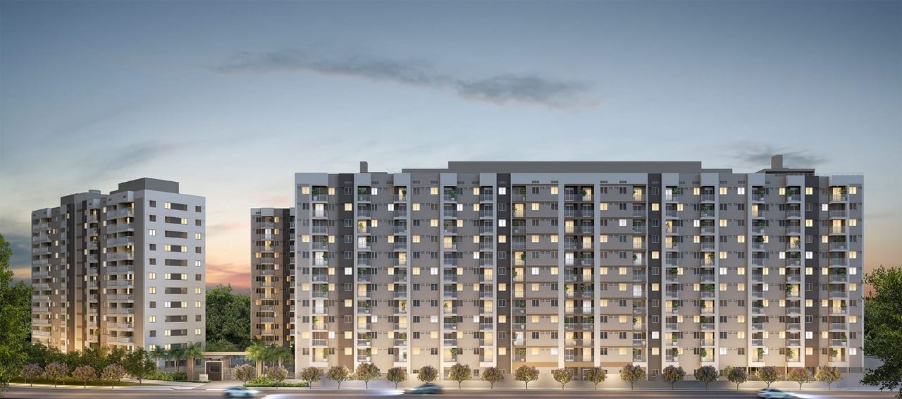 Fachada do Residencial Cartola, na Quinta da Boa Vista